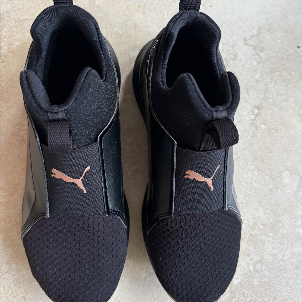 Puma Black Athletic Sneakers with Cushioned Sole